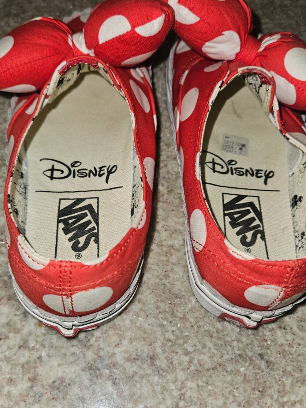 Vans Disney Authentic "MINNIE'S BOW" Sneakers sz 7.5 {101-1} - Picture 7 of 9